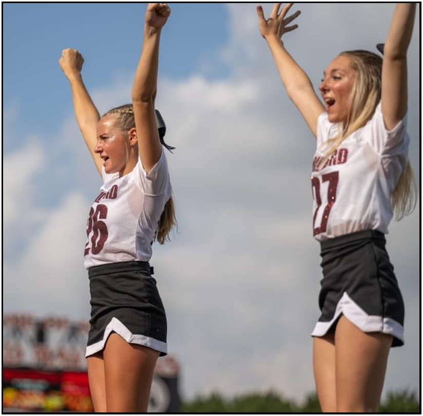 Allison Menzies (Left) and Daphne Smith (Right) mid stunt (Photo courtesy of Jerry Rea Photography).
