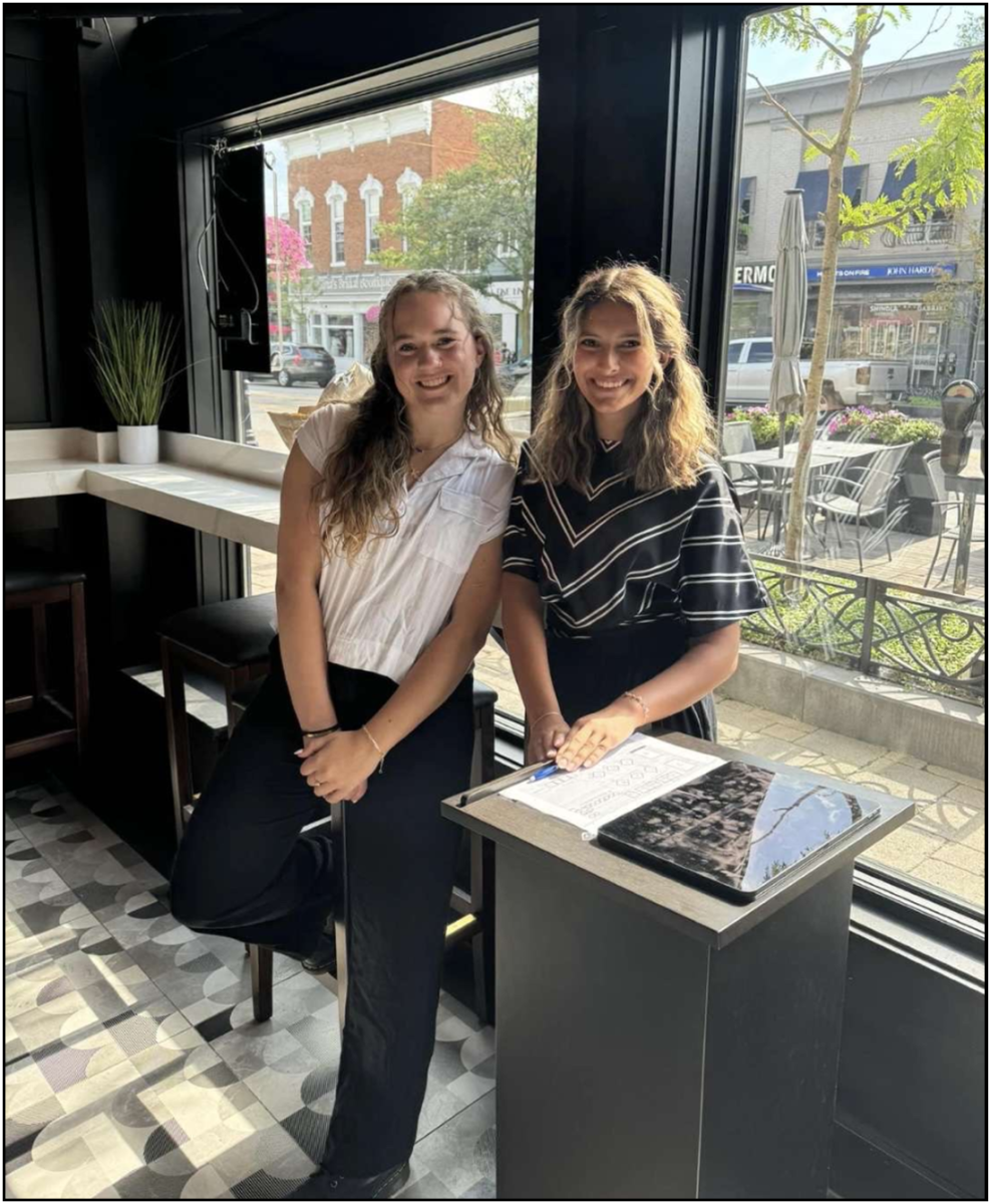 Kaitlyn Williamson and Alana Banier working at Pettibone (Photo courtesy of Kendal Wilson).