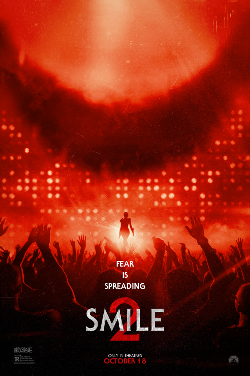 One of the Smile 2 posters showing a concert scene from the trailer 